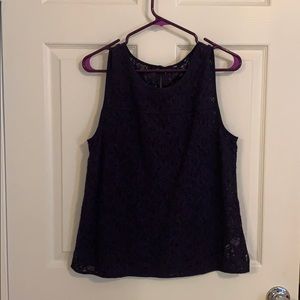 Navy Lace Gap Tank